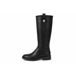 LX562617BLK-PU - ŽENSKE ČIZME RAVNE KLASIČNE ELEGANTNE LINIJE