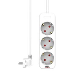Produžni kabl 3 utičnice 3m Max MPS-103-3M Beli