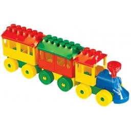 Dečija igračka kocke za slaganje - Vozić 2 vagona 32x6x10cm ( 036704 )