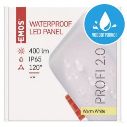 Emos led panel kvadratni exclusive 6w ww ip65 zv2111 ( 1935 )