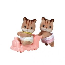 Sylvanian walnut squirrel twins (new) ( EC5421 )