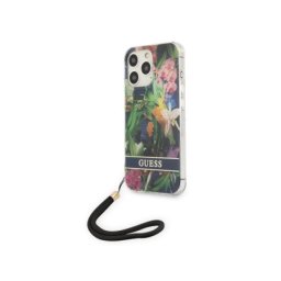 Guess Futrola za iPhone 13 Pro Max Blue Flower Strap ( GSM164889 )
