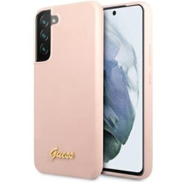 Guess futrola za Samsung S23 pink script metal logo ( GSM169698 )