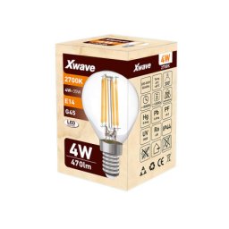 XWave filament sijalica/ E14/ 4W /G45/ 220V/ toplo bela / 2700K ( E14 4W SL-F-G4-2700K-C )