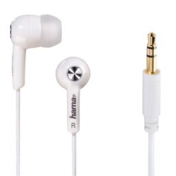 Hama stereo slusalice bubice basic4music, udobne, bele ( 184004 )