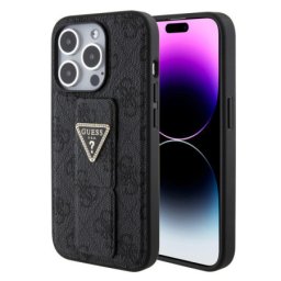 Gues maska za iPhone 15 pro max gripstand 4G triangle strass black ( GUHCP15XPGS4TDK )