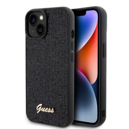 Gues maska za iPhone 15 plus disco script metal black ( GUHCP15MPMSDGSK )