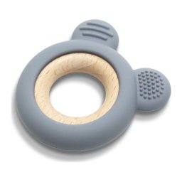 Lorelli silikonsko drvena glodalica za bebe bear - natural grey ( 10210910003 )