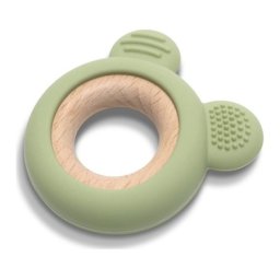 Lorelli silikonsko drvena glodalica za bebe bear - fresh green ( 10210910004 )