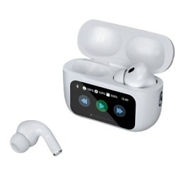 Remax W30 White Noise-Cancelling True Wireless Earbuds with Touchscreen