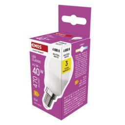 Emos zq1e24 Led sijalica classic mini globe 4,2w(40w) 470lm e14 cw ( 3578 )