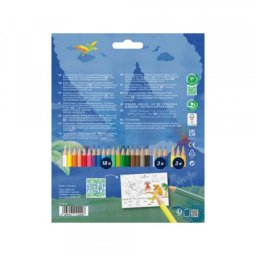 Faber castell 111222 drvene bojice dino klasik 1/18 +3 met+3 neon + stikeri ( k675 )