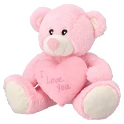 Ozzo plush igračka plišana meda roze 28cm i love you ( 879129 )