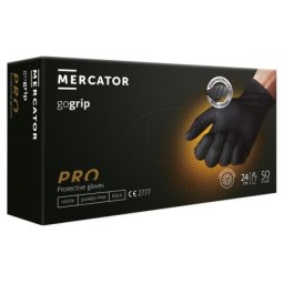 Mercator medical jednokratne rukavice mercator gogrip pro crne bez pudera veličina xxl ( rp3006000xxl )