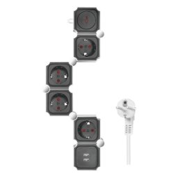 Logilink fleksibilni produžni kabl 4 mesta, 2 USB, 1.5m ( 6481 )