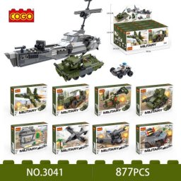 Cogo kockice-vojna vozila 8 modela/disp.. 98-124 delova. ( 93406 )