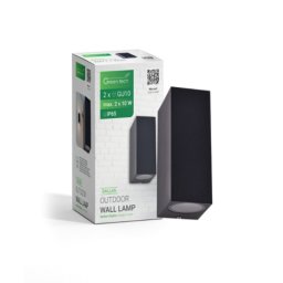 Green tech zidna svetiljka gu10 x 2 ip65 spoljna ( DALLAS )