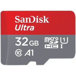 Sandisk ultra microsdhc 32gb + sd adapter a1 class 10 uhs-I ( sdsqua4-032g-gn6ma )