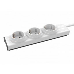 Designnest Modularni produžni kabl sa tri utičnice i prekidačem, beli ( 10357/psmdde )
