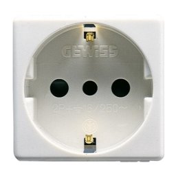 Gewiss System, šuko utičnica 2P+E 16A nem.std., 2M, bela ( Gw20205 )