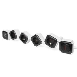 Digitus Fleksibilni produžni kabl sa 4utičnice + 2 USB beli ( da-70620 )