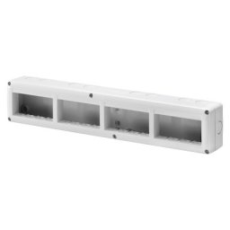 Gewiss System, nadgradna kutija 4Mx4, horizontalna, IP40, siva ( Gw27008 )