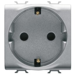 Gewiss Chorus, šuko utičnica 2P+E 16A, 2M, titanium ( Gw14241 )