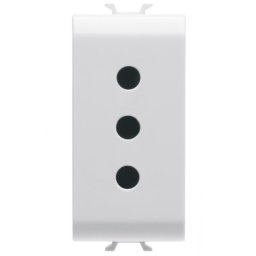 Gewiss Chorus, utičnica 2P+E 10A, 1M, bela ( Gw10201 )