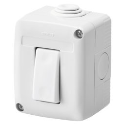 Gewiss System, 1P prekidač 16A, nadgradni, IP40, sivi ( Gw27801 )