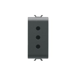 Gewiss Chorus, utičnica 2P+E 10A, 1M, crna ( Gw12201 )
