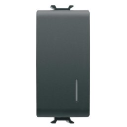 Gewiss Chorus, 1P prekidač 16A, indikator, 1M, crni ( Gw12002 )