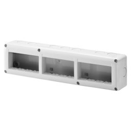 Gewiss System, nadgradna kutija 4Mx3, horizontalna, IP40, siva ( Gw27007 )