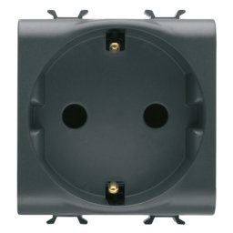 Gewiss Chorus, šuko utičnica 2P+E 16A, 2M, crna ( Gw12241 )