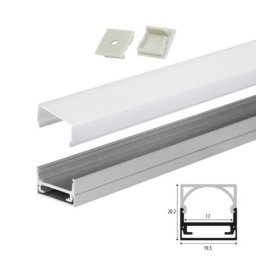 Set B aluminijumski profil za LED trake 1m 20.2x19.5 mm ( LPR-2020/1B-SET )