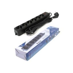 Spg6-b-6 produzni kabl sa zastitom 6 uticnica 1,8 metara(3x1.0mm) crni