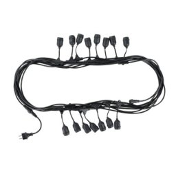 Niz 15 grla E27 sa kablom, 15 m, IP44, crna ( AOE27S1515 )