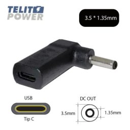 Laptop adapter za napajanje - DC konektor USB-C na 3.5x1.35mm ( 4856 )