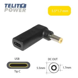 Laptop adapter za napajanje - DC konektor USB-C na 5.5x1.7mm ( 4863 )