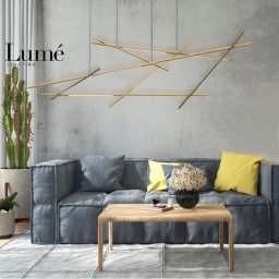 ARIA 11 LUSTER LED DIM 44W 3000K ZLATO