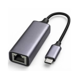 E-green Mrežni Adapter USB 3.1 tip C (M) - Gigabit ethernet RJ-45 (F) crni