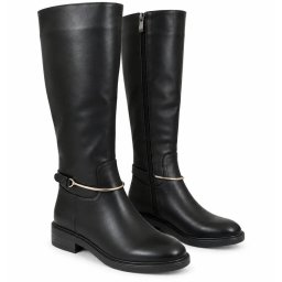 Duboke ravne čizme LX052617 crne