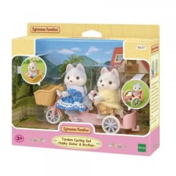 Sylvanian tandem cycling set -husky sister & brother- ( EC5637 )