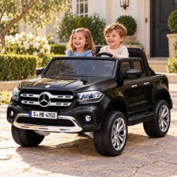 Dečiji automobil na akumulator - Licencirani Mercedes - Benz X Class 4 x 4 Dvosed - Crni ( SM-26303CC )