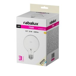 LED SIJALICA FILAMENT E27 G125 10W NW 79211 RABALUX