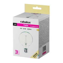 LED SIJALICA FILAMENT E27 G95 10W WW 79212 RABALUX