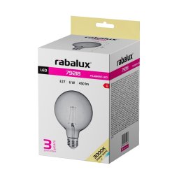 LED SIJALICA FILAMENT E27 G125 6W WW SMOKE 79218 RABALUX