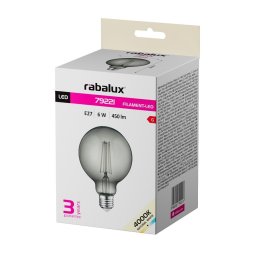 LED SIJALICA FILAMENT E27 G95 6W NW SMOKE 79221 RABALUX