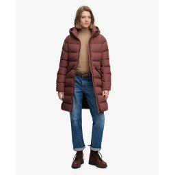SUPERDRY CITY MID PADDED ŽENSKA JAKNA MARRON BROWN