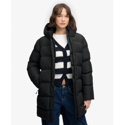 SUPERDRY HOODED PUFFER MID ŽENSKA JAKNA BLACK