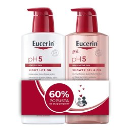 Eucerin pH5 lagani losion + gel 400ml + 400ml promo pakovanje